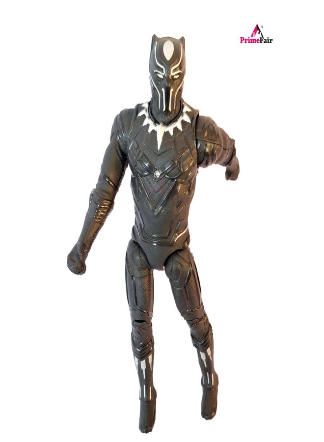 PRIMEFAIR Action Figure Toy Set with Light Up Chest, Moveable Parts, Superhero Theme, Pack of 1 (Black Panther) - Image 4